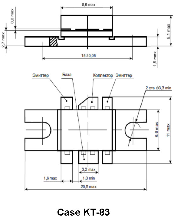 KT9175A - Silicon Bipolar NPN Microwave Power Transistor 0.5 W, in the 140 - 512 MHz Frequency Range