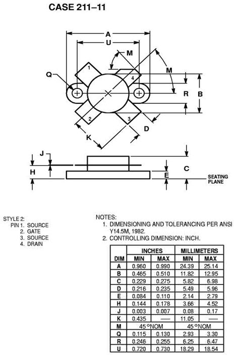 MRF151 - Silicon MOS N-Channel RF Power Transistor 150 W, up to 175 MHz, Enhancement Mode