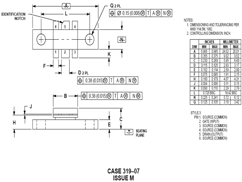 MRF166C - Silicon MOS N-Channel RF Power Transistor 20 W, up to 500 MHz, Enhancement Mode